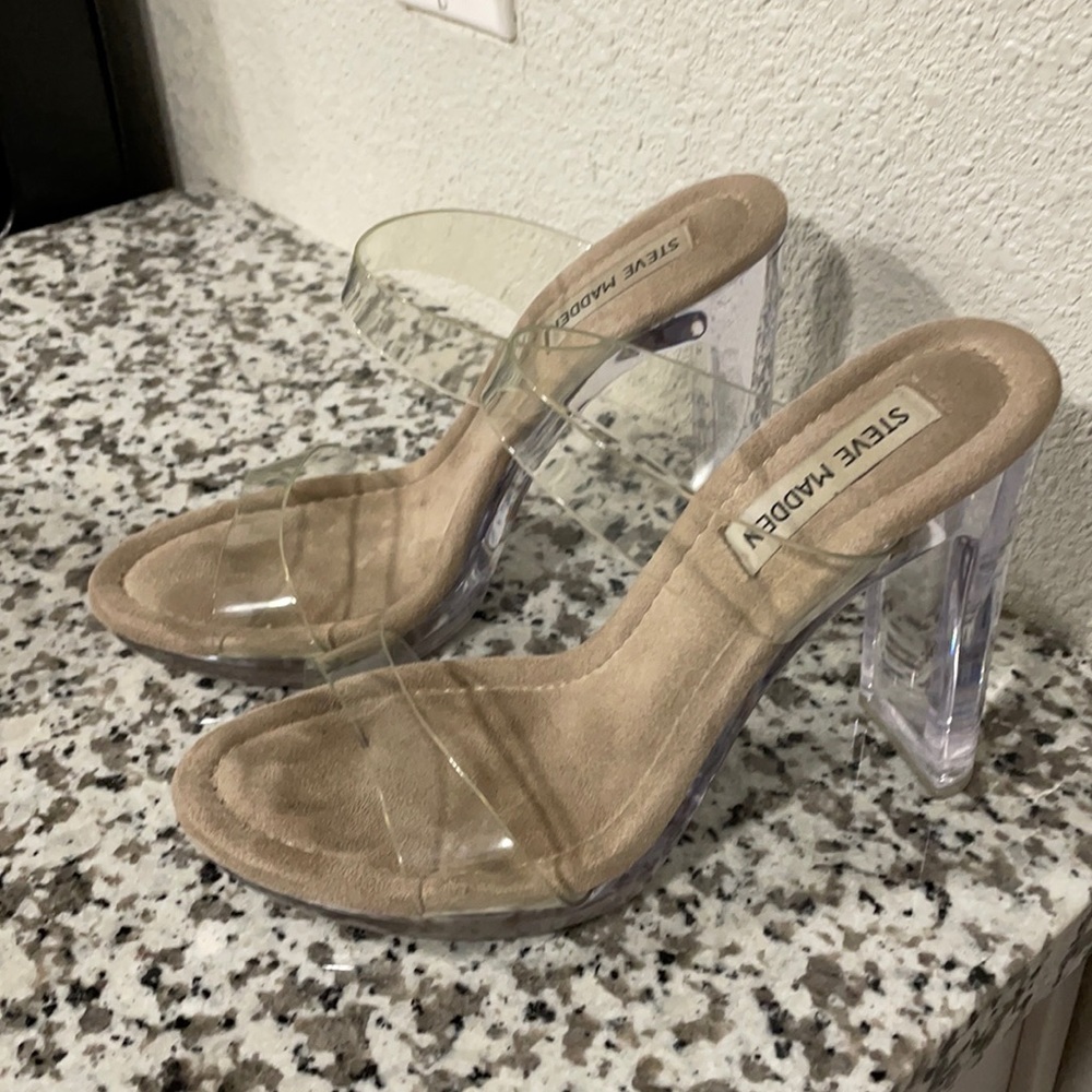 Steve Madden clear heels